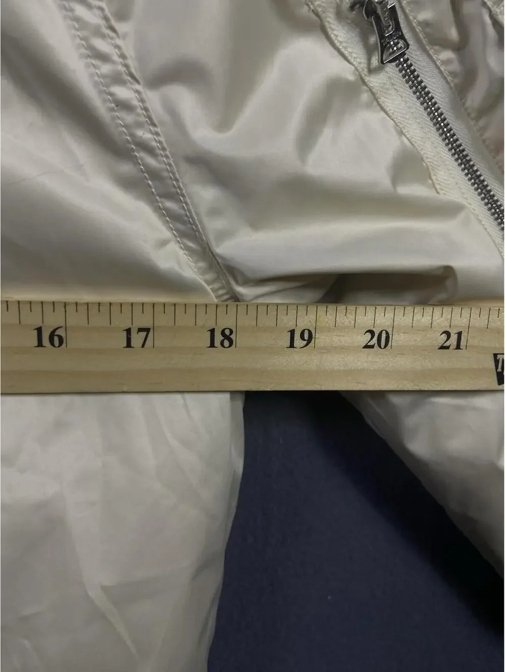 $245 Polo Ralph Lauren Girls Cortina Cream Satin Down Bomber Jacket Sz L 12-14